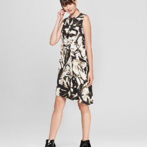 Prologue women's L asymmetrical abstract print sleeveless dress EUC